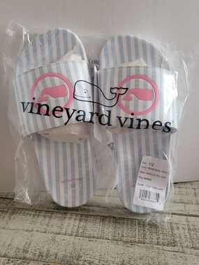 Vineyard Vines White Slide Sandals